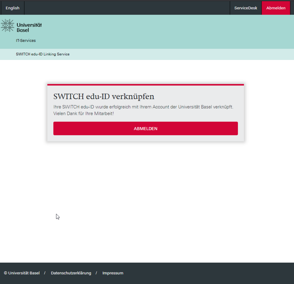 SWITCH edu-ID verlinkt