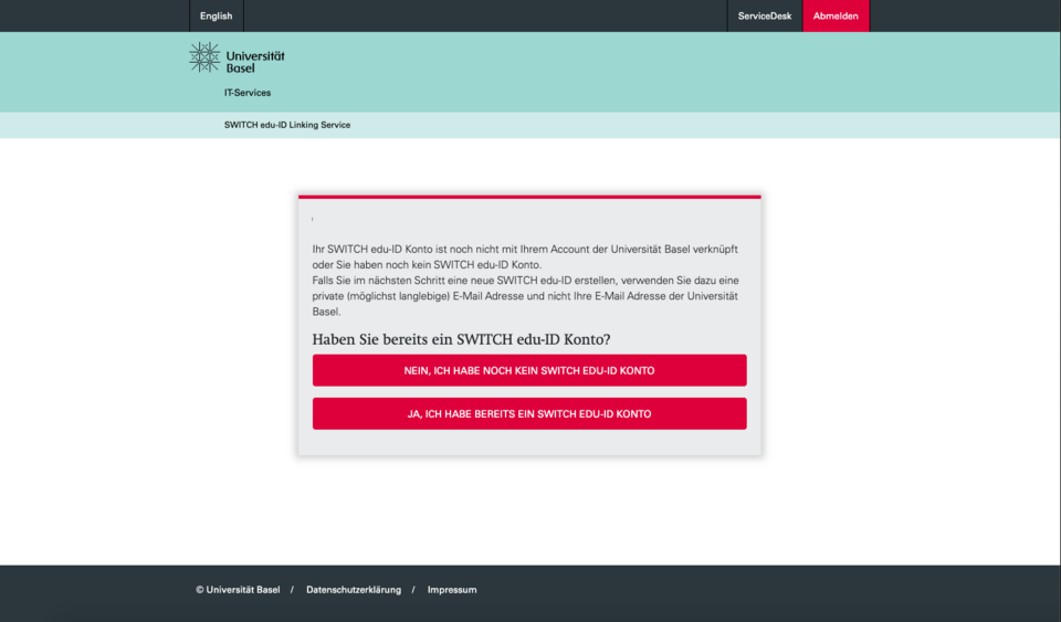 WEITER ZU SWITCH edu-ID