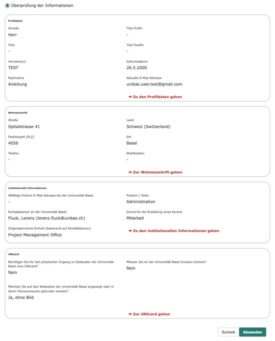 Datenüberprüfung