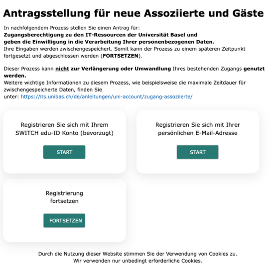 Antragsstellung